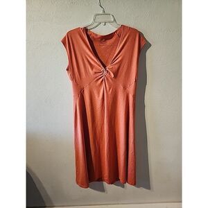 Patagonia Dress, Orange,Sleeveless, Twist Front Detail, Nylon Blend, Large